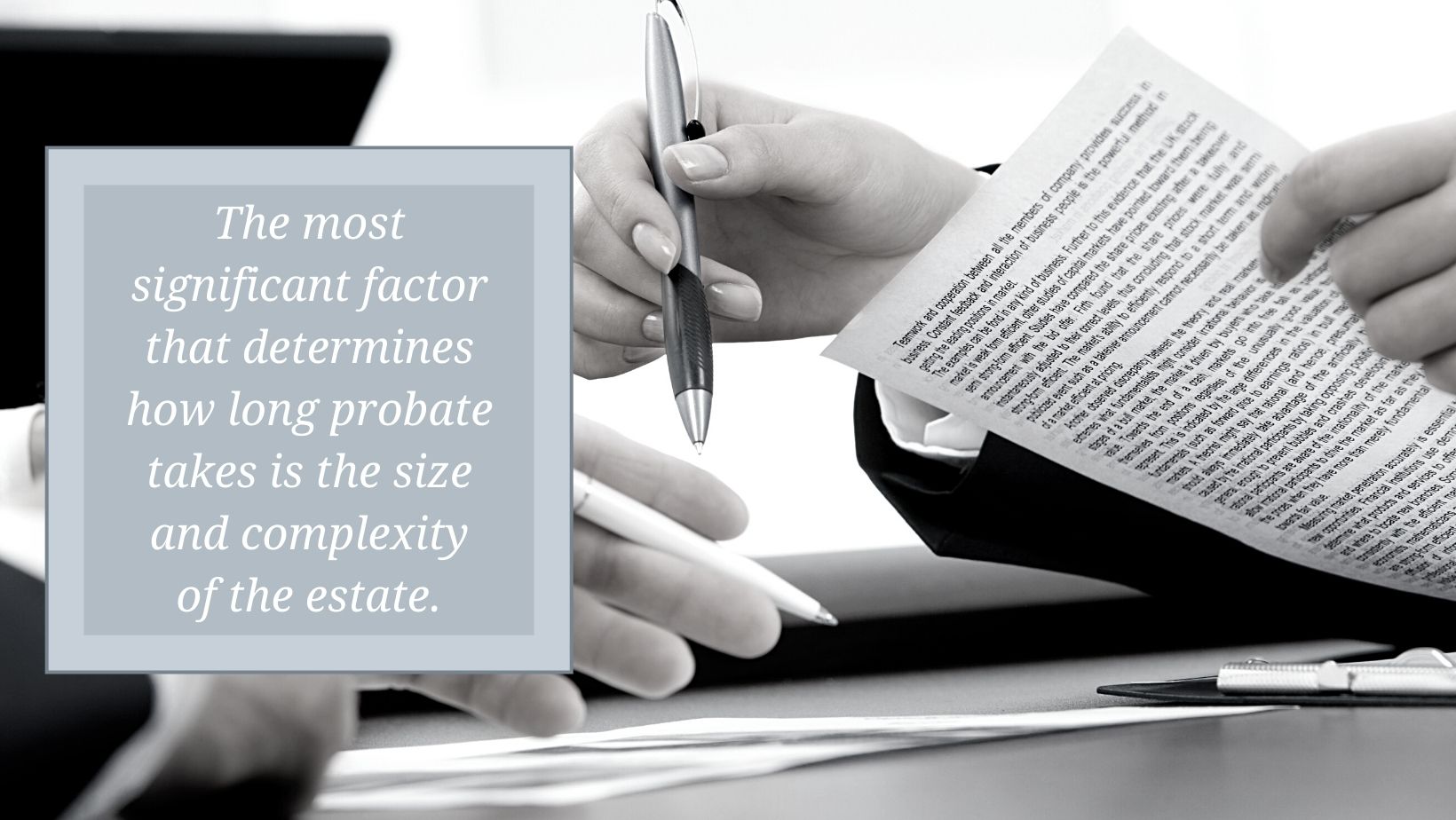 client and lawyer discussing probate