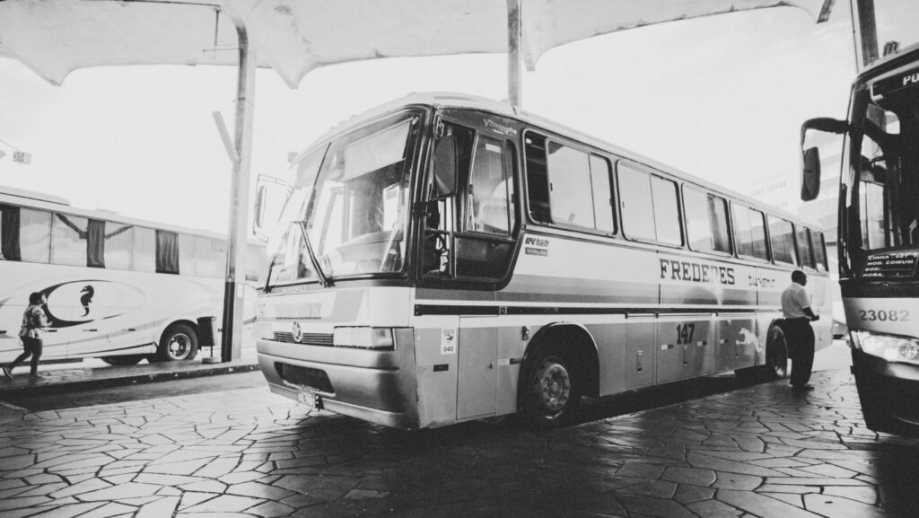 bus before a slip-and-fall accident