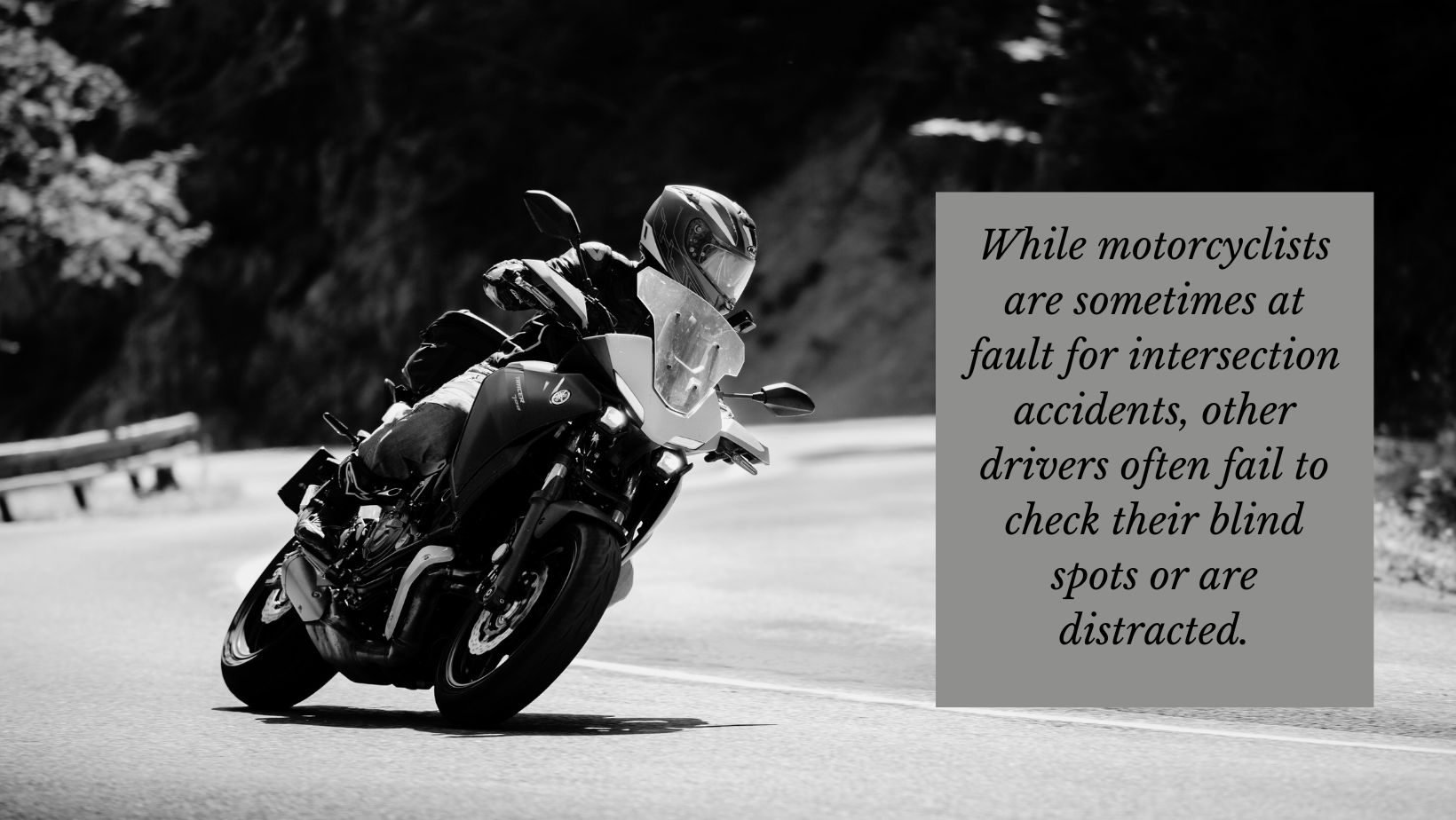 motorcyclist before an accident