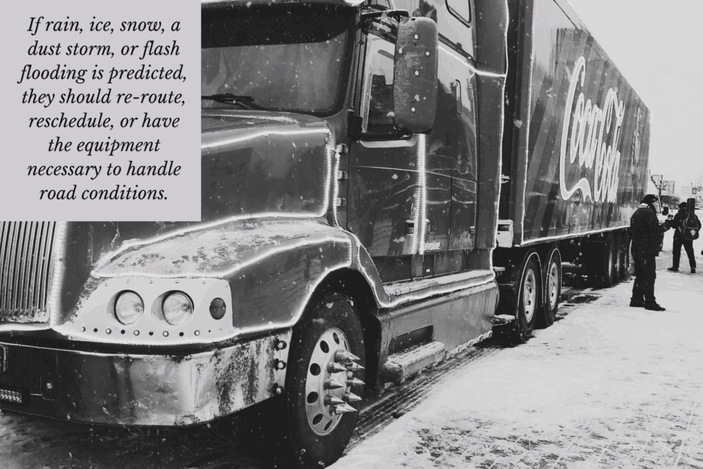 Trucks reroute for snow in category Truck Accident