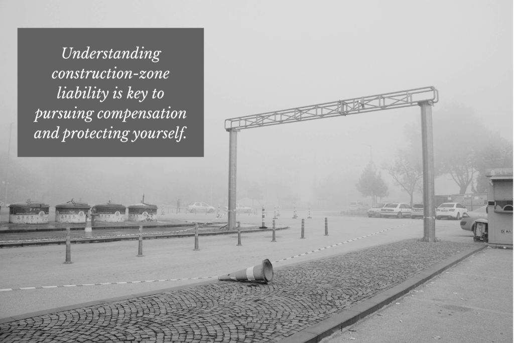 construction zone liability parking lot construction zone